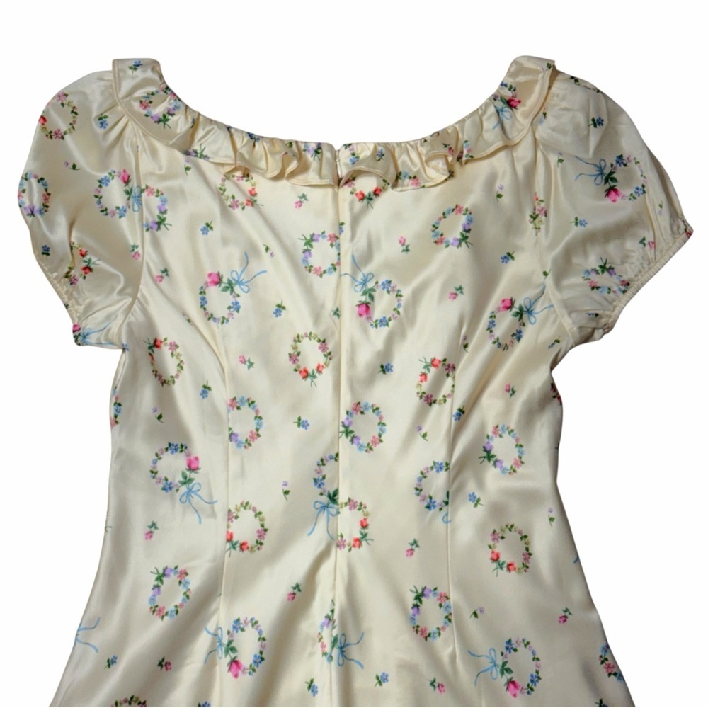 For Love & Lemons Jaida Butter Yellow Mini Dress Womens XL - Picture 6 of 8